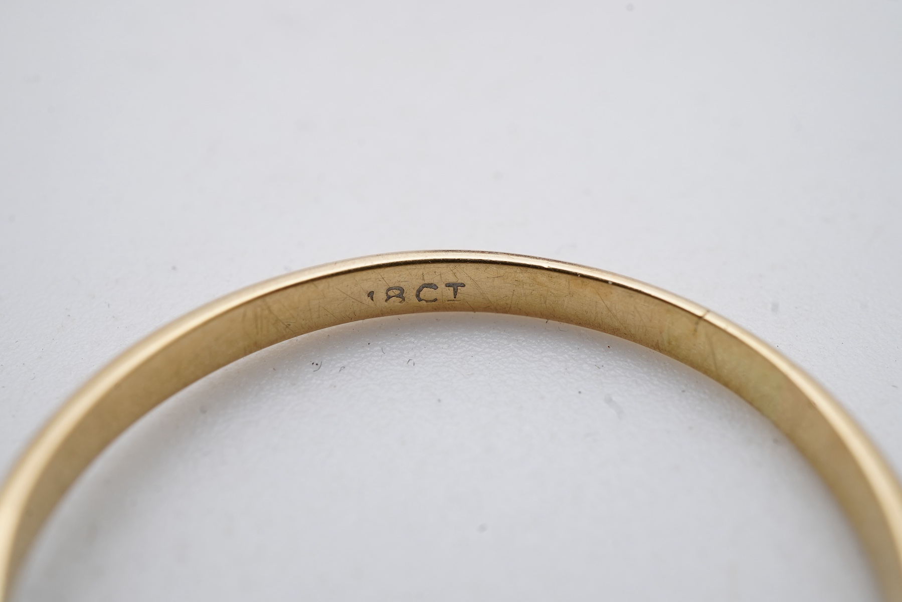 A diamond three-stone ring